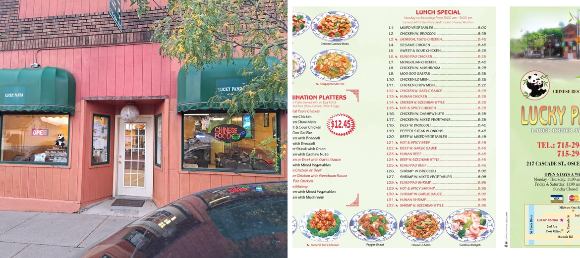 Lucky Panda Menu